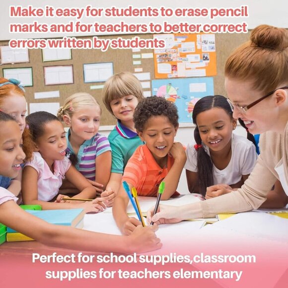 Cap Erasers for Pencils Pulk - Pencil Top Erasers Cap Erasers Toppers for Latex - Picture 5 of 6